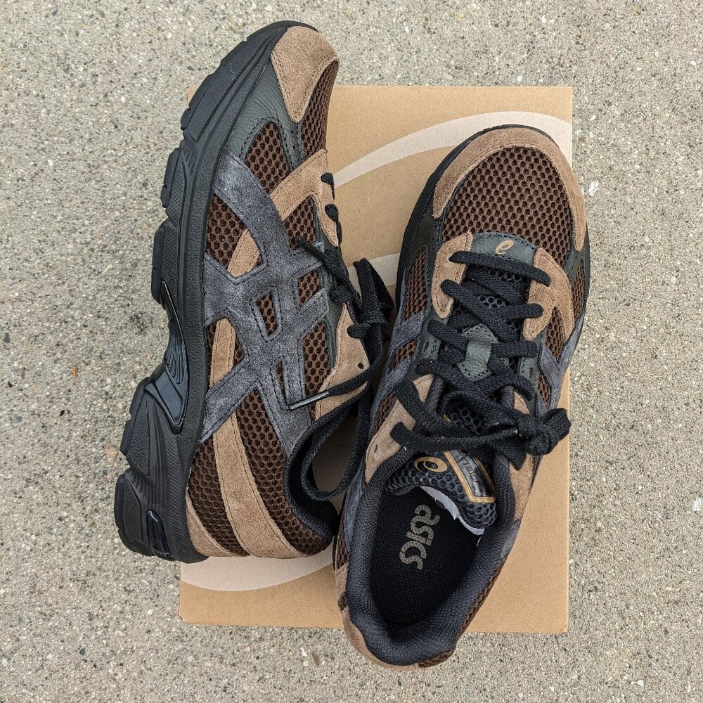 ASICS 1130 Dark Brown Suede Midnight 9.5 New! gel kayano kinetic ds japan nyc